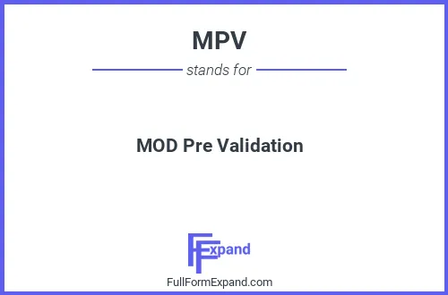 Full form of MPV