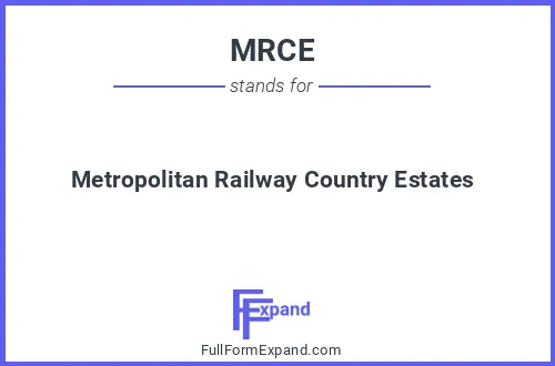 Full form of MRCE