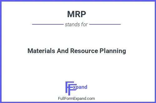 Full form of MRP