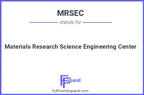 Full form of MRSEC