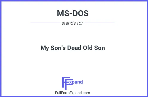 Full form of MS-DOS