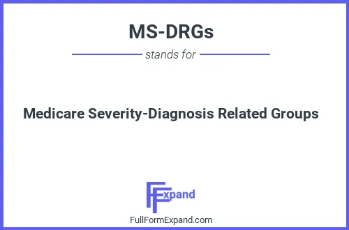 Full form of MS-DRGs