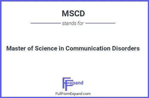Full form of MSCD