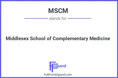 Full form of MSCM