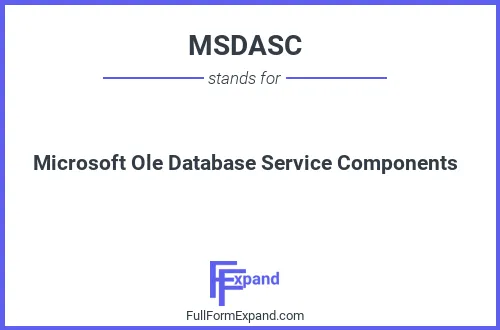 Full form of MSDASC