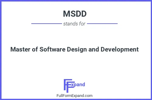 Full form of MSDD