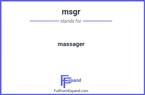 Full form of msgr