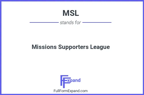 Full form of MSL