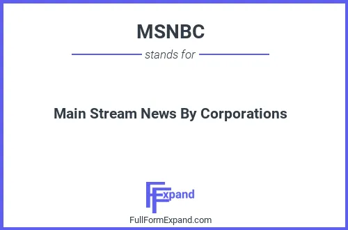 Full form of MSNBC