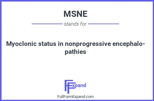 Full form of MSNE