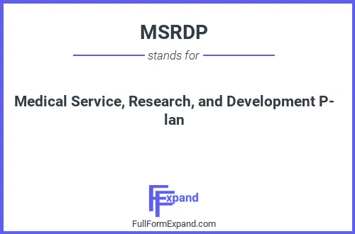 Full form of MSRDP
