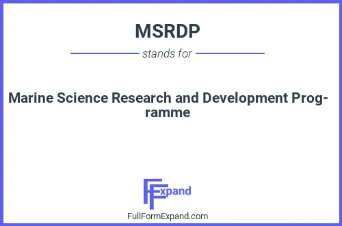 Full form of MSRDP