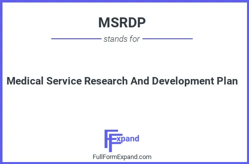 Full form of MSRDP