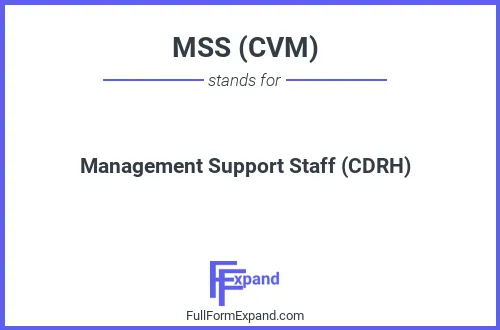Full form of MSS (CVM)