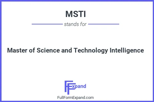 Full form of MSTI