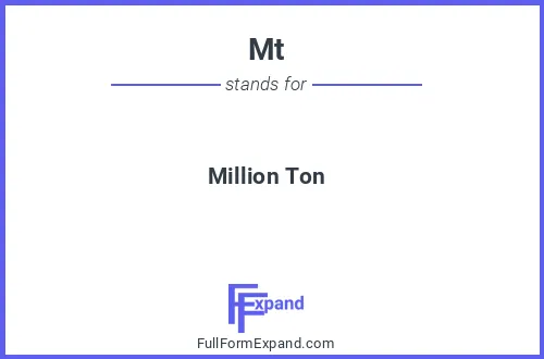 Full form of Mt
