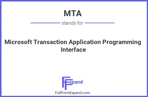 Full form of MTA
