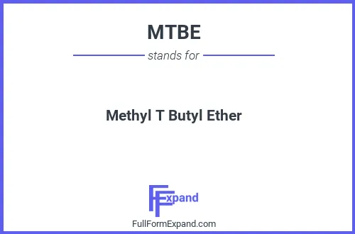 Full form of MTBE