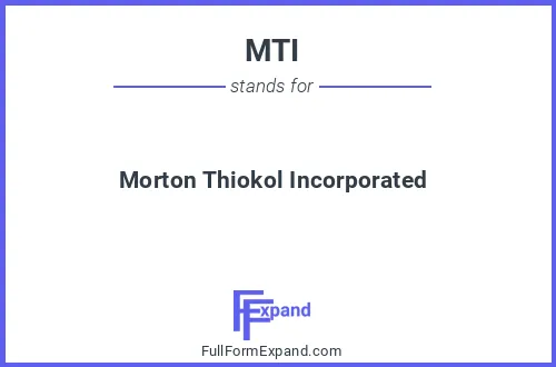 Full form of MTI