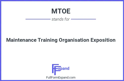 Full form of MTOE