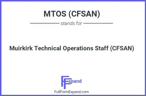 Full form of MTOS (CFSAN)
