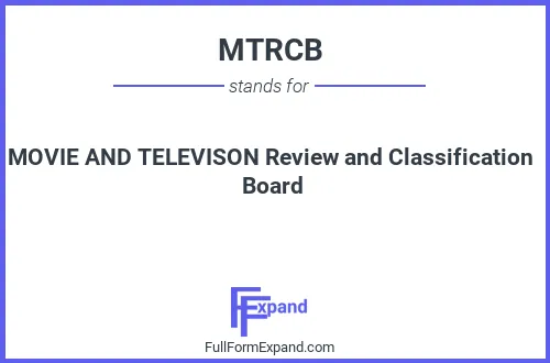 Full form of MTRCB
