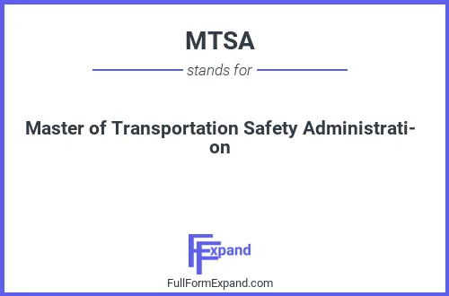 Full form of MTSA