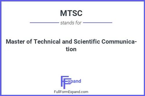 Full form of MTSC