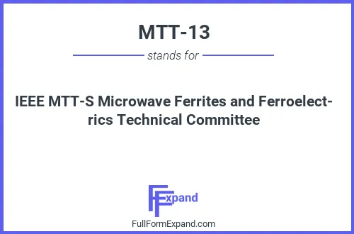 Full form of MTT-13