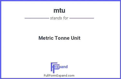 Full form of mtu