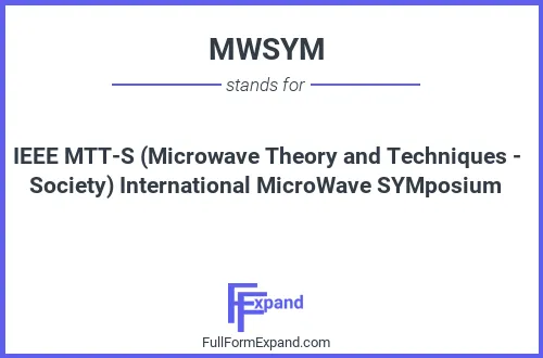 Full form of MWSYM