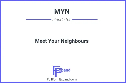 Full form of MYN