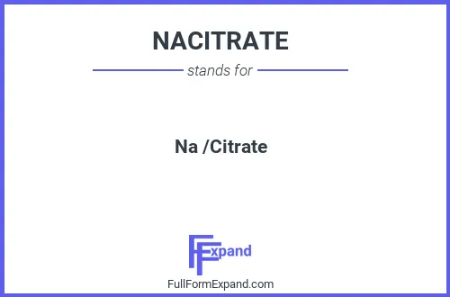 Full form of NACITRATE