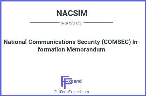 Full form of NACSIM
