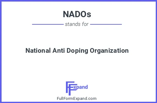Full form of NADOs