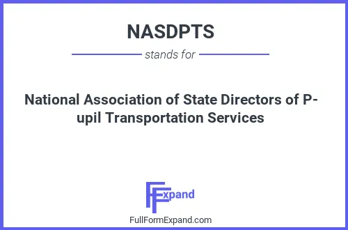 Full form of NASDPTS