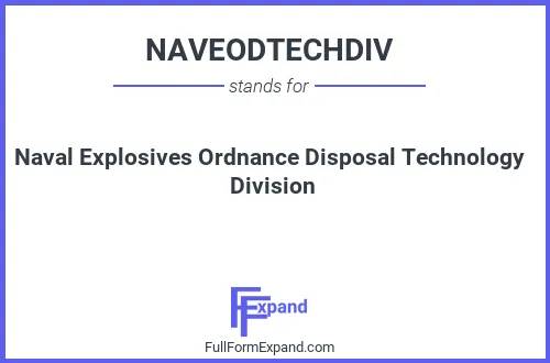 Full form of NAVEODTECHDIV