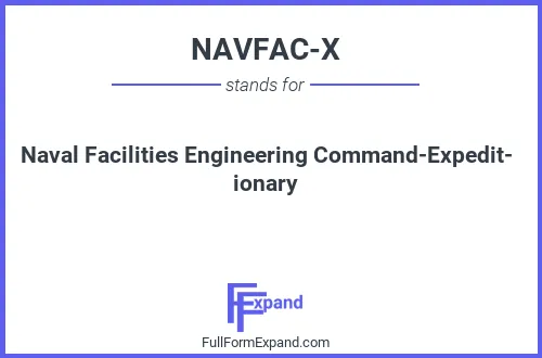 Full form of NAVFAC-X