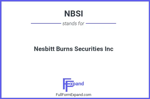Full form of NBSI