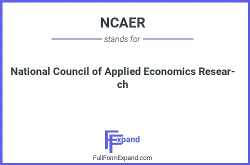 Full form of NCAER