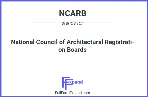 Full form of NCARB