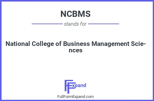 Full form of NCBMS