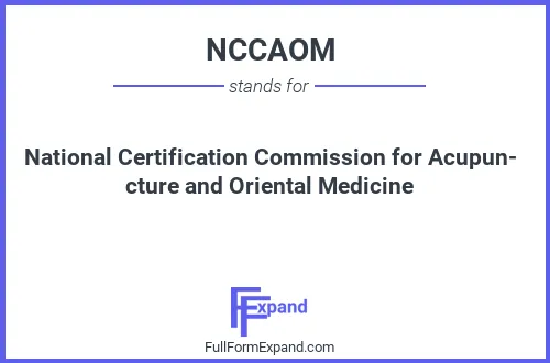 Full form of NCCAOM