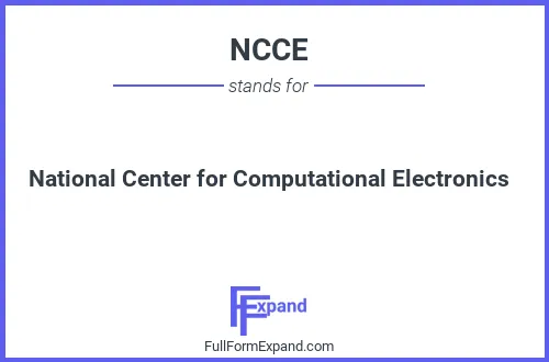 Full form of NCCE