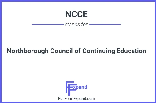 Full form of NCCE