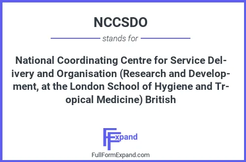 Full form of NCCSDO