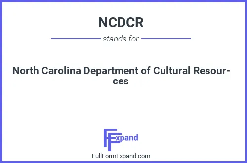 Full form of NCDCR