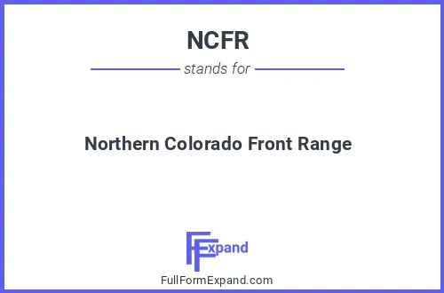 Full form of NCFR