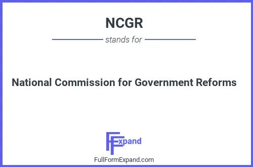 Full form of NCGR