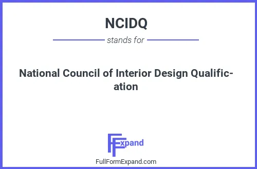 Full form of NCIDQ
